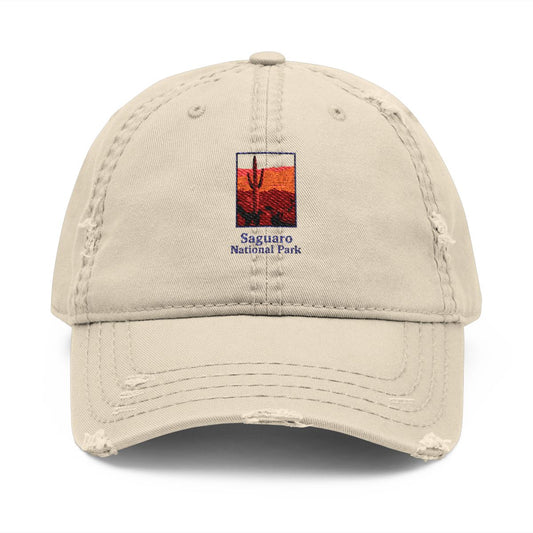 Saguaro National Park Embroidered Distressed Cap