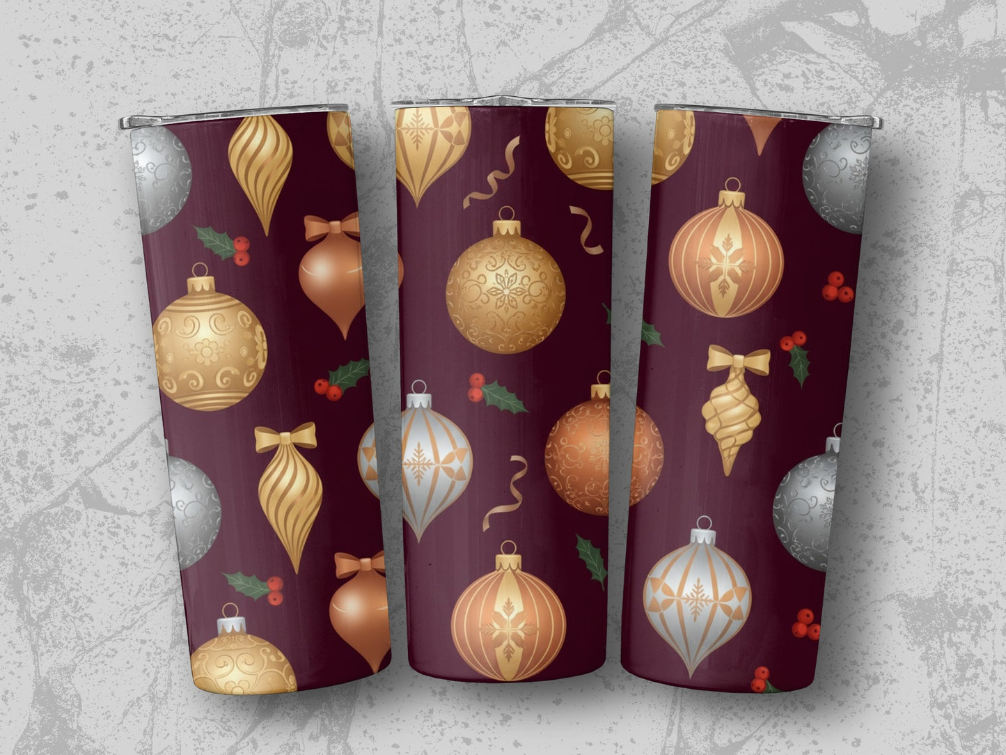 Festive Ornaments Design Insulated Tumbler product