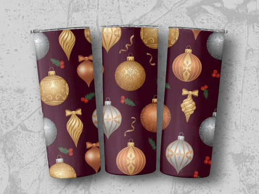 Festive Ornaments Design Insulated Tumbler product