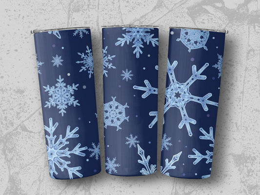 Snowflake Patterned Insulated Tumbler product