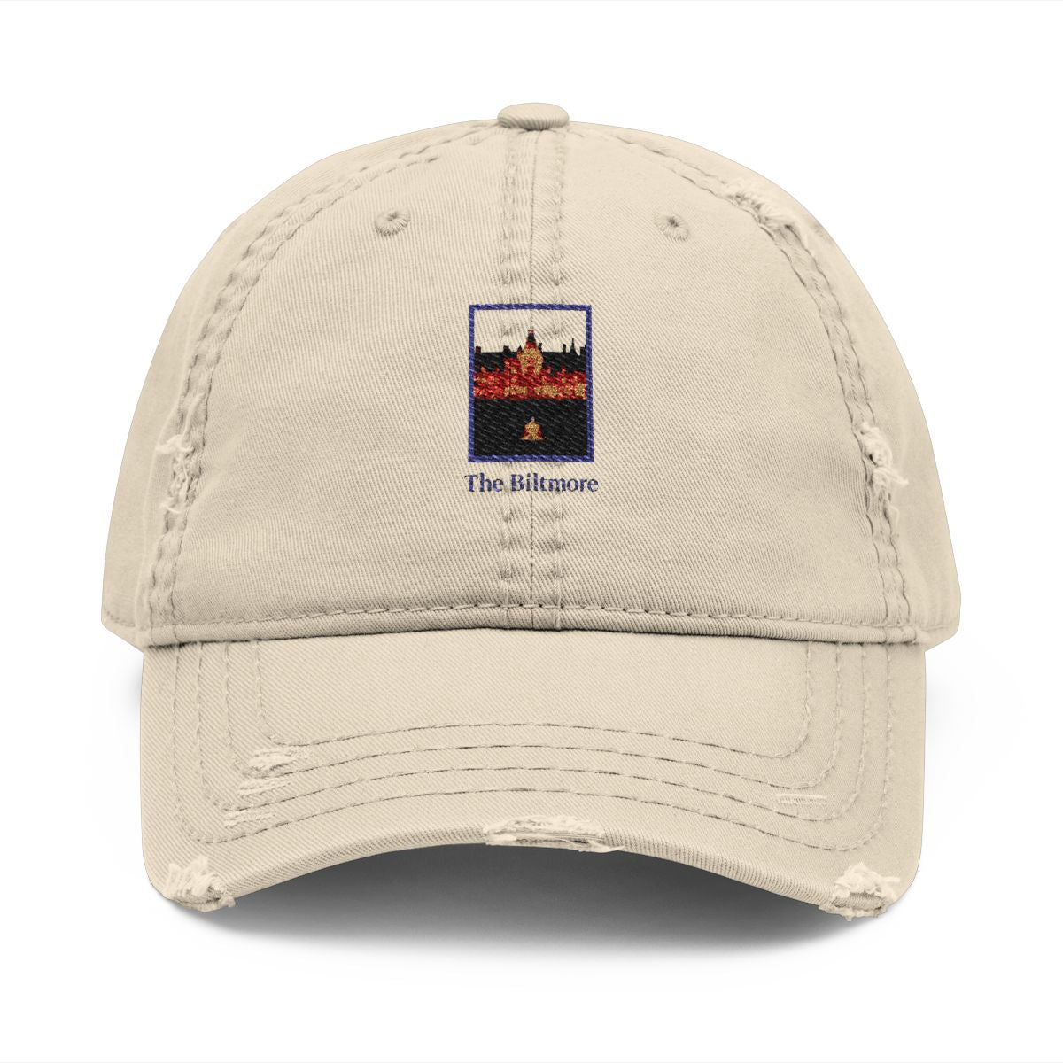 The Biltmore Embroidery Distressed Beige Hat