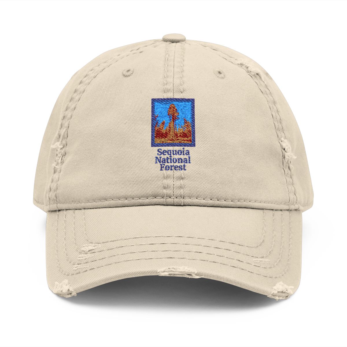 Sequoia National Forest Embroidered Distressed Cap