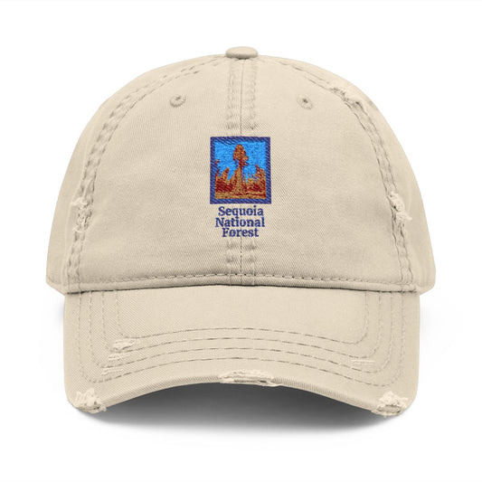 Sequoia National Forest Embroidered Distressed Cap