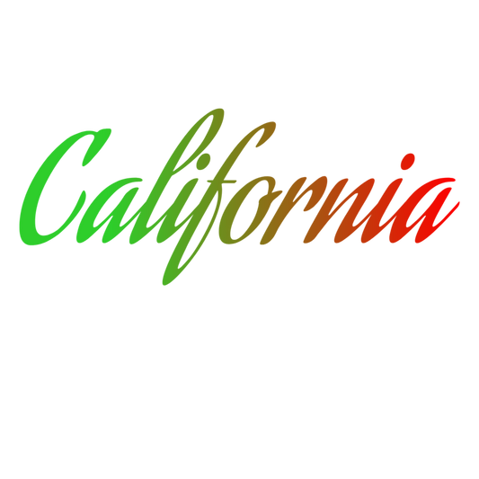 Vibrant California Gradient Script Style Decor