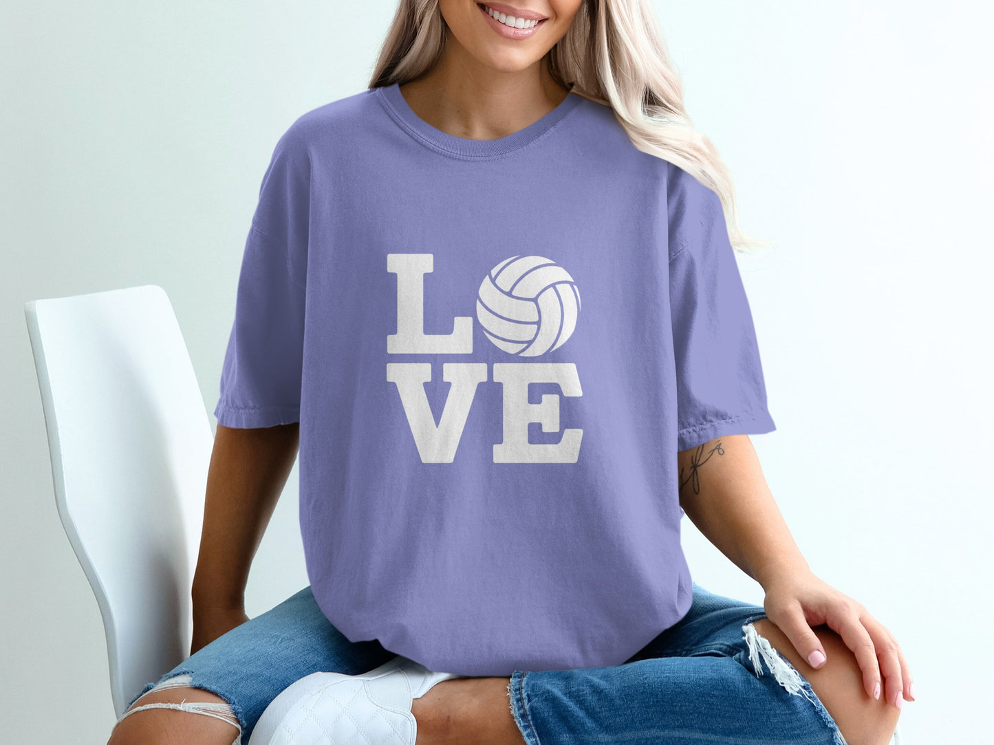 Volleyball Love Graphic Tee for Sports Enthusiasts product type