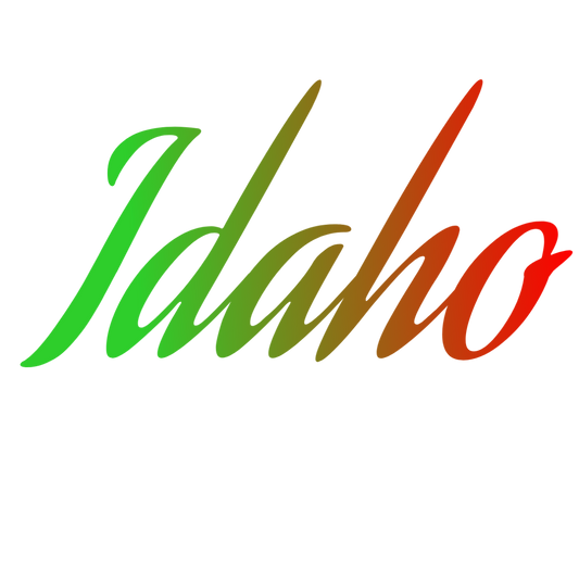 Idaho Gradient Colorful Script Design product