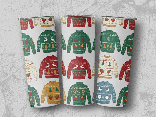 Festive Christmas Sweater Design Vacuum Tumbler product type
