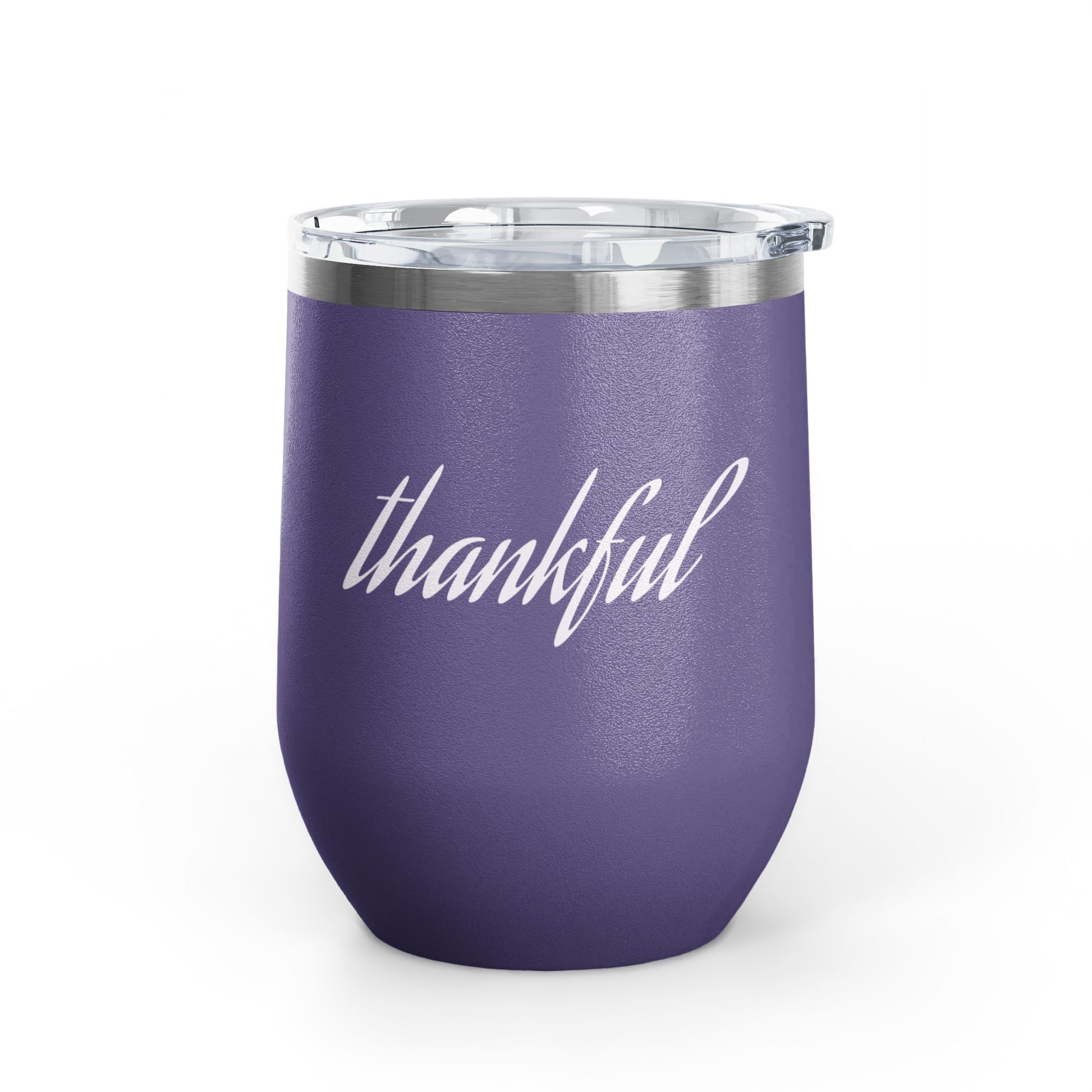 Thankful Purple Tumbler for Beverages and Drinks