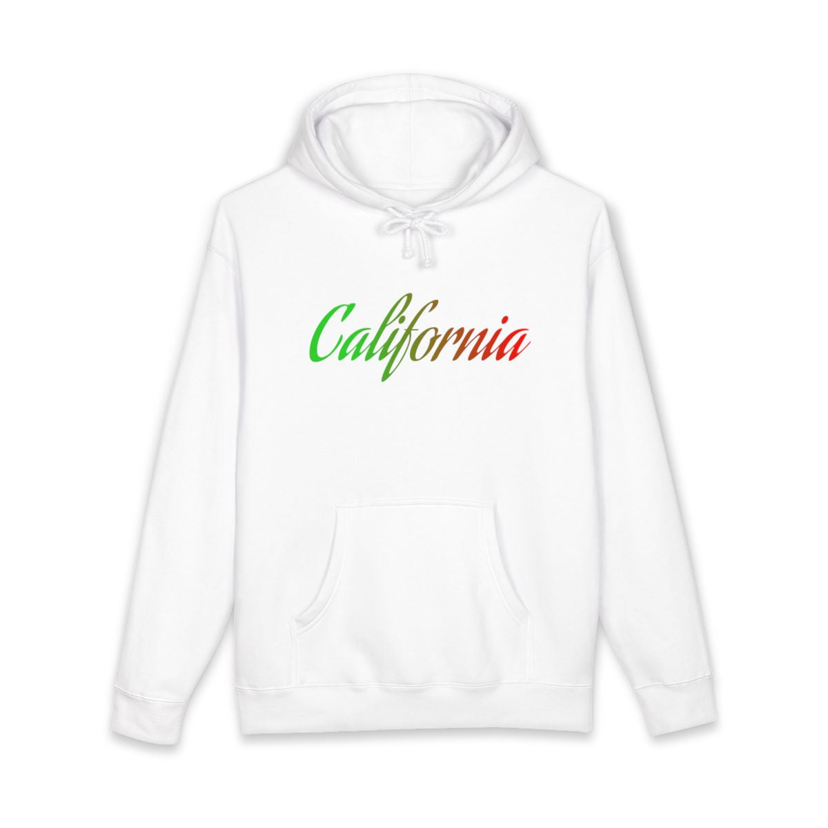 Stylish California Print White Hoodie for Cool Comfort
